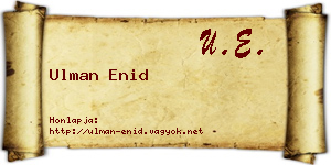 Ulman Enid névjegykártya